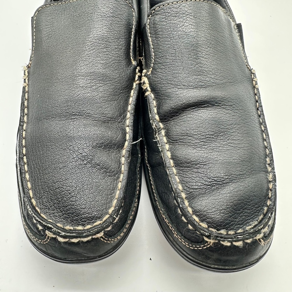 Cole Haan Tucker Venetian Black Leather Driver Loafers Mens Slip On Shoes 10.5M - Picture 2 of 11